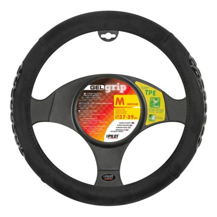 Lampa Gel Grip Mikroszálas Kormányvédő - Fekete, M 37-39cm