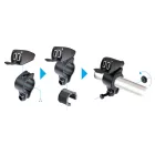 Lampa, Dupla Usb Aljzat, Kormányra rögzíthető, Vízálló, 12/24V 5400 mA