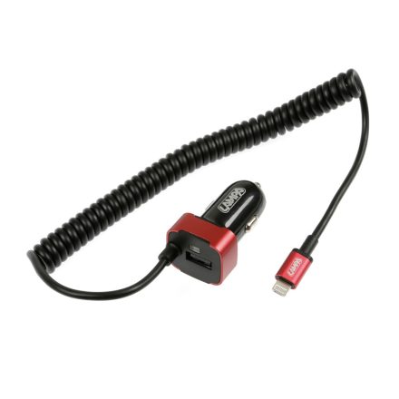 Lampa, Autós Gyorstöltő, Apple/Micro USB 2in1, 12/24V, 5800mA