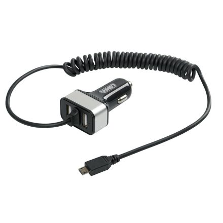 Lampa, Szivargyújtó 2xUsb, Micro Usb 150cm kábellel, 5.8A 12/24V