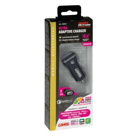 Lampa, Szivargyújtós USB töltő, 3000mA 12/24V