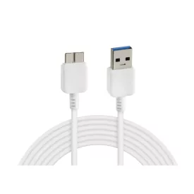 Lampa, Adatkábel, USB - USB3.0 microB, Fehér, 1m