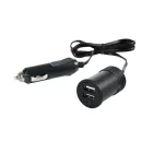 Lampa, 2 USB portos töltő hosszabbító kábellel - 3000 mA - 12/24V