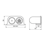 Lampa, Extra-Power, Szivargyújtó Aljzat 2-es, Dupla Usb Port, Led kijelző, 12/24V