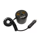 Lampa, Power Cup 2, Szivargyújtó Elosztó 2-es, 2 USB-vel és akkumulátortesztelővel, 12V