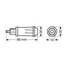 Lampa, DIN Steck dugó, 15A 12/24 V