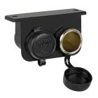 Lampa, EXT-4, Szivargyújtó Aljzat 2-es, Vízálló, 12/24V