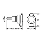 Lampa, DIN Steck Dugó Aljzat, Süllyeszthető, 16A 12/24V