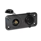 Lampa, EXT-2, Szivargyújtó Aljzat 2-es, Süllyesztett, Vízálló, 12/24V