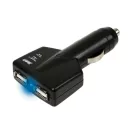 Lampa, Szivargyújtós töltő, 2xUSB, 1A 12/24V
