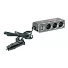 Lampa, Szivargyújtó Elosztó 3-as, 1xUSB 500 mA