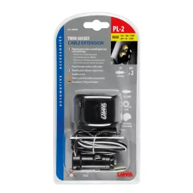   Lampa, PL-2, Szivargyújtó elosztó 2-es, Kábellel, 10A 12/24V