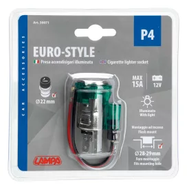   Lampa, P4 Euro-Style, Szivargyújtó aljzat, Világítós 12V