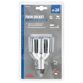   Lampa, SP-2A, Szivargyújtó elosztó 2-es, Alumínium, 12/24 V
