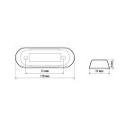 Lampa, Szélességjelző 4 Fehér Leddel, 12/24V