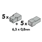 Lampa Gyorscsatlakozó 10db, 6,3X0,8 mm, Apa, Anya