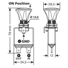 Lampa, Kapcsoló, Húzó-Nyomó, Piros