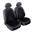 Lampa Daytona, Ülésvédő Előre 2db  Skeentexből és Mikroszálas velúrból - Fekete/Piros