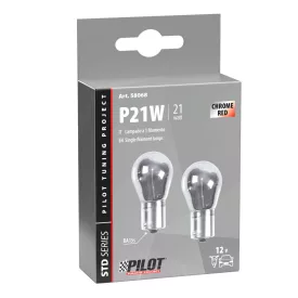 IZZÓ LAMPA 12V 21W KRÓM/PIROS PÁR