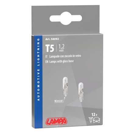 IZZÓ LAMPA 12 V  1,2W ÜVEGFEJŰ