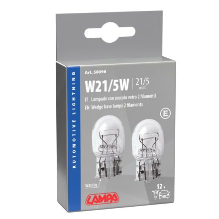 IZZÓ LAMPA 12 V 21/5 W ÜVEG