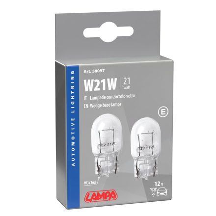 IZZÓ LAMPA 12 V 21 W ÜVEG