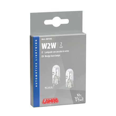 IZZÓ LAMPA 12 V  2 W ÜVEGFEJŰ