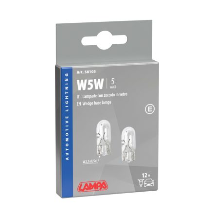 IZZÓ LAMPA 12 V  5 W ÜVEGFEJŰ