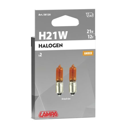 IZZÓ LAMPA 12 V H21W SÁRGA PÁR