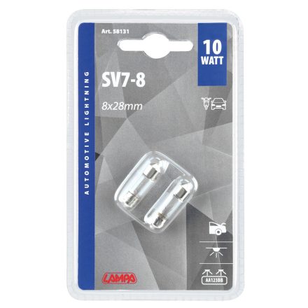 IZZÓ LAMPA 12 V 10W SOFFITA 8X28 MM