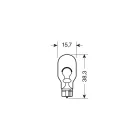 IZZÓ  12 V 16W ÜVEGF.KÉK