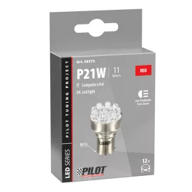 Lampa, Ba15S Led, Piros, 12V 21W