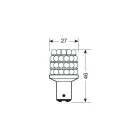 Lampa, BAY15d Led, 21/5W Piros