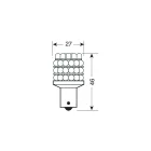 Lampa 12 V-os többfunkciós LED-es lámpa 36 LED - (PY21W) - BAU15s - 1 db - Borostyánsárga