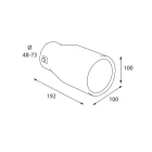 Lampa TS-72 Kipufogóvég O 48-73 mm