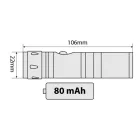 Lampa Pocket-LED Tölthető Alumínium LED elemlámpa - 12V