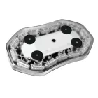 Lampa, Villogó, LED, Strobe Bar, Sárga, 16 Funkciós,10-30V