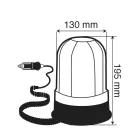 Lampa, Villogó, H1 izzó, RH-2, Sárga, Mágneses, 12/24V