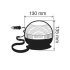 Lampa, Villogó, H1 izzó, RH-4, Sárga, Mágneses, 12/24V