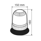 Lampa, Villogó, H3 izzó, Sárga, Mágneses, 12V