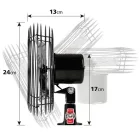 Lampa, Premium Heavy Duty, - 24V Ventilátor, Fém rács, 15cm lapát