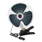 Lampa Króm 12V Oszcilláló Ventilátor - Csiptetős - 20cm