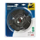 Lampa Króm 12V Oszcilláló Ventilátor - Csiptetős - 20cm