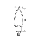 Lampa, Motoros Index, Arrow, H21W, Pár, Karbon