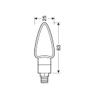 Lampa, Motoros Index, Arrow-2, LED, Pár, Króm
