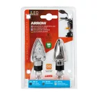Lampa, Motoros Index, Arrow-2, LED, Pár, Króm