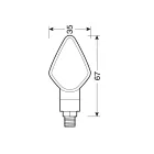 Lampa, Motoros Index, Penta, LED, Pár, Króm