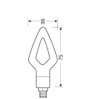 Lampa, Motoros Index, Kier, LED, Pár, Fekete