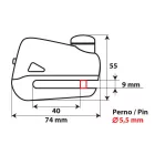 Lampa "X-Lock-1" tárcsafékzár – 5,5 mm