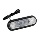 Lampa Sülyesztett Ledes Jelzőfény 3 LED - 12/24V - Piros